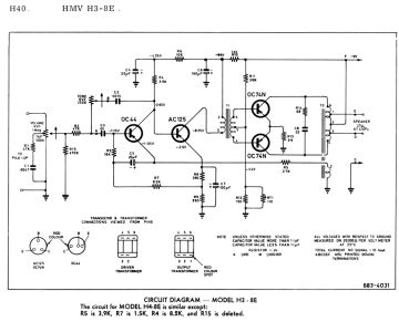 HMV ;Australia H4 8E schematic circuit diagram